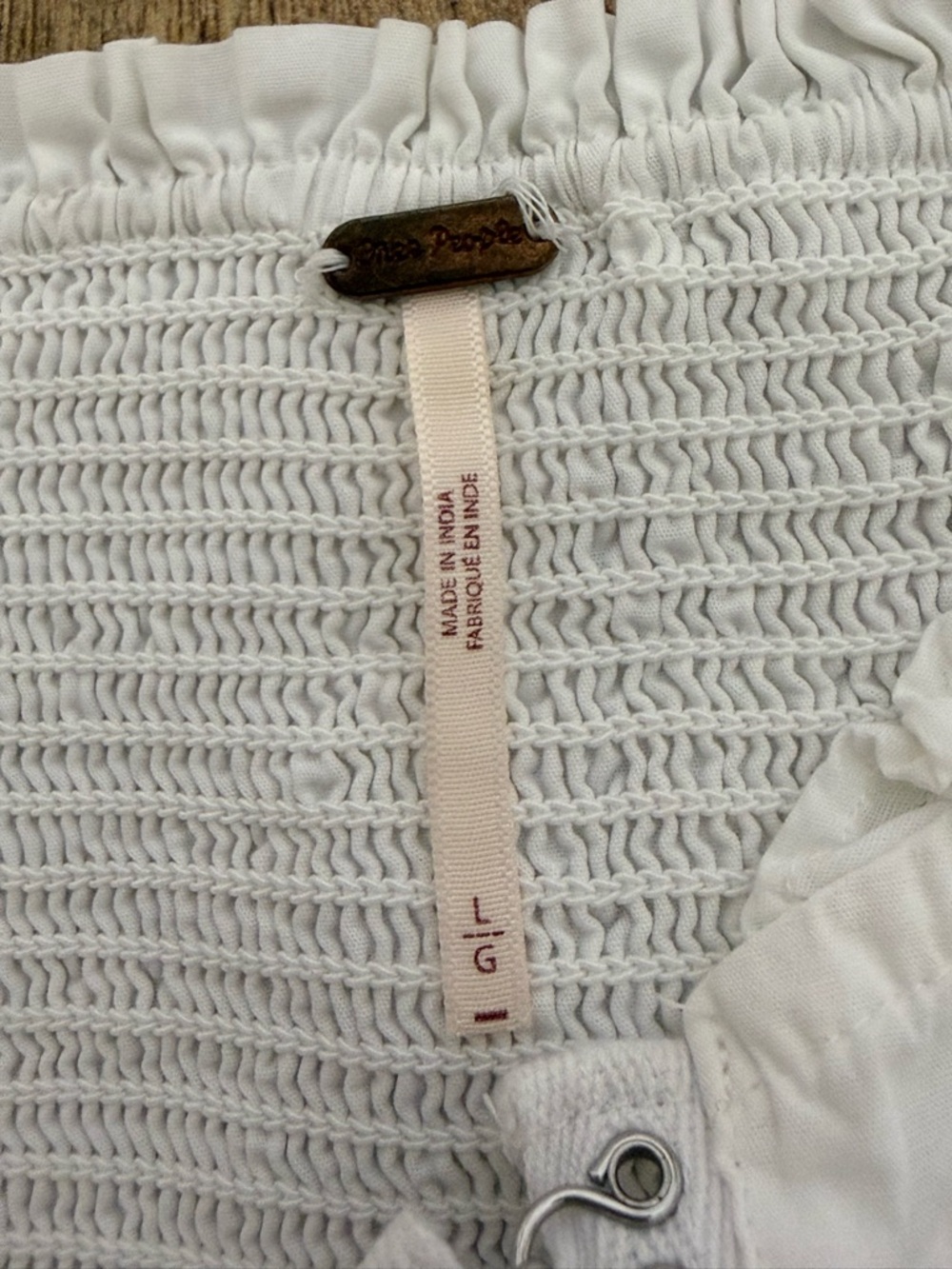 Free People Amelia white Corset Sleeveless Top Size L Cottage Core Romantic Farm - Picture 7 of 13